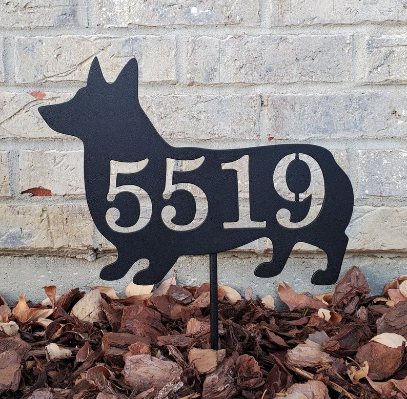 Custom Corgi Address Sign