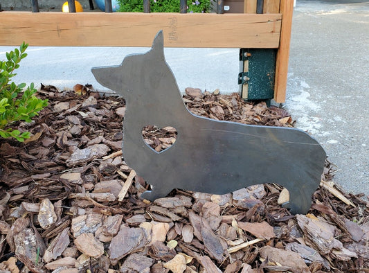 Corgi Metal Yard Sign