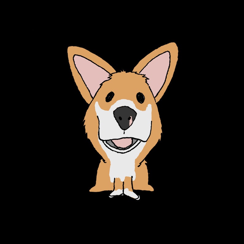 Corgi Sticker 2.19" Wide X 3" Tall