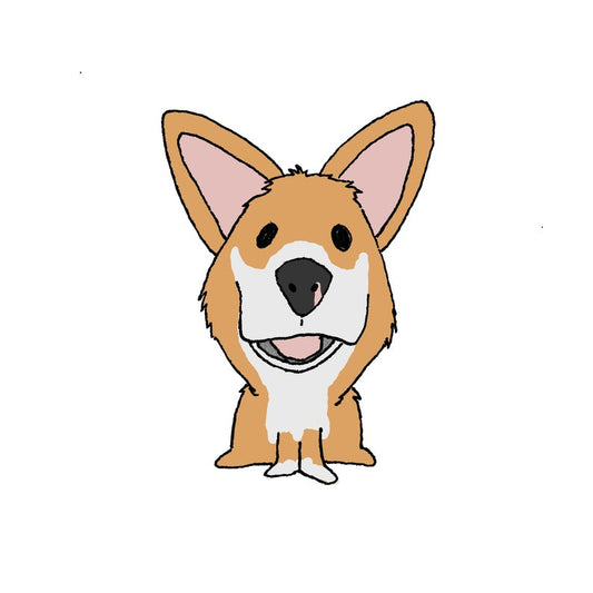 Corgi Sticker 2.19" Wide X 3" Tall