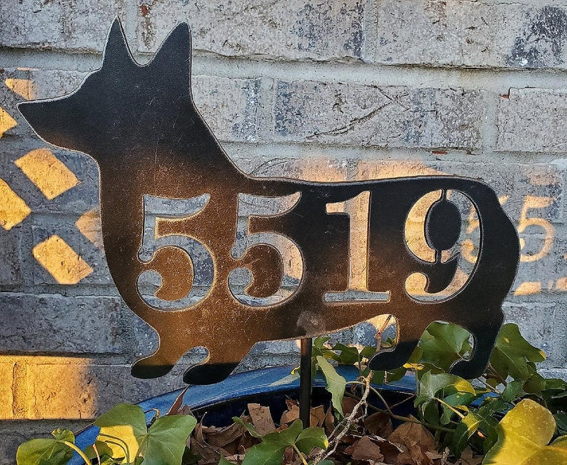 Custom Corgi Address Sign